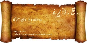 Ágh Endre névjegykártya