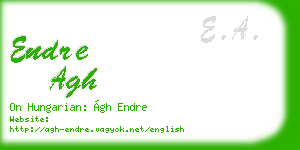endre agh business card